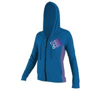 O'Neill Wetsuits - Sudadera con capucha de manga larga con cremallera para mujer, color rub/lila/blanco, talla M