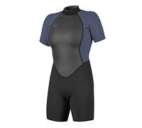O'Neill Wetsuits Traje de Neopreno Reactor II de 2 mm con Cremallera Trasera para Mujer, Negro/Niebla, 4