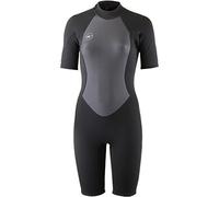 O'Neill Wetsuits Traje de Neopreno Reactor II de 2 mm con Cremallera Trasera para Mujer, Negro, Talla 8