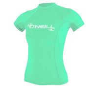 O'Neill WMS Basic Skins Short Sleeve Rash Guard Camisa, Mujer, Aqua Claro, Extra-Small