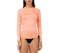 O'Neill Women's Basic Skins Long Sleeve Rash Guard Chaleco de erupción, Mujer, Pomelo Claro, XS
