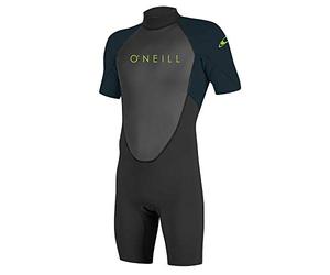 O'Neill Youth Reactor II - Traje de Neopreno con Cierre Trasero de 2 mm, Color Negro y Pizarra, Talla 14
