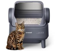 oneisall Arenero para gatos autolimpiante con sistema EaseClean™, arena autolimpiante para gatos XXL para gatos grandes, rejilla de acero inoxidable, modo automático y manual, incluye alfombrilla y 40