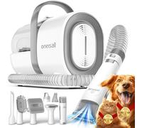 oneisall Aspiradora de pelo para perros y kit de aseo para perros (Gris)