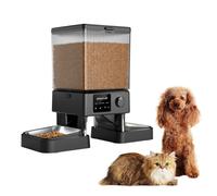 Oneisall Comedero Automático Doble para Gatos y Perros 5L 2 Cuencos y Control de Porciones