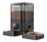 oneisall Comedero automático para gatos para 2 gatos, 20 tazas/5 L, dispensador automático de alimentos para gatos para mascotas pequeñas en interiores, comedero temporizado para mascotas secas