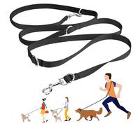 Correa para perro Oneisall, manos libres, correa para perro multifuncional, correa de entrenamiento para correr, caminar, correa de nailon ajustable doble para perros pequeños, medianos o grandes