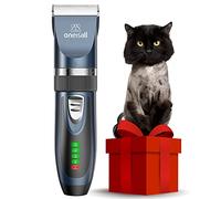oneisall Cortapelos de Gato para Pelo enmarañado, Kit de 2 Velocidades Cortapelo de Gato Inalámbrico de Bajo Ruido para Perros Gatos Animales (Azul)