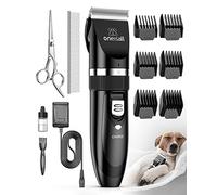 oneisall Cortapelos para perros, de bajo ruido, recargable, inalámbrico, eléctrico, silencioso, para perros, gatos, mascotas (Negro)