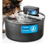 oneisall Fuente para Gatos sin Cables, Fuente de 3,2L con Sensor