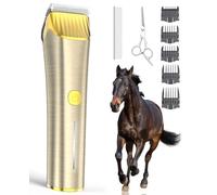 Oneisall Premium Maquina de Cortar Pelo para Caballos y Gatos - Cortapelos Profesional, Silenciosa e Inalámbrica Con 6 Peines Guía