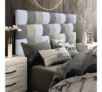 ONEK-DECCO Cabecero Cama 70 cm.de Alto-Mod. Kansas Patchwork 8 - Cabecero de Cama Tapizado en Polipiel - Cabeceros Originales - Cabeceros para Niños, Juvenil, Matrimonio (150x70, Blanco-Arena-Beige)