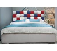 ONEK-DECCO Cabecero de Cama Polipiel de Dormitorio Mod. Kansas Patchwork 3, Acolchado de Espuma Varias Medidas, Cama de niño, Juvenil y Matrimonio (140x70)