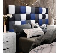 ONEK-DECCO Cabecero de Cama tapizado en Polipiel de Dormitorio Mod. Kansas Patchwork 7,Acolchado de Espuma Varias Medidas, Cama de niño, Juvenil y Matrimonio (110X70, Blanco-Gris-Azul-Negro)