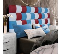 ONEK-DECCO Cabecero de Cama tapizado en Polipiel de Dormitorio Mod. Kansas Patchwork 9,Acolchado de Espuma Varias Medidas, Cama de niño, Juvenil y Matrimonio (170X70, Blanco-Rojo-Turquesa)