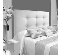 ONEK-DECCO Cabecero Mod. Big Tennessee tapizado en Polipiel de Dormitorio Medidas cabecero de Cama niño, Juvenil y Matrimonio Cabezal, tapizado, Acolchado (90x70, Blanco)