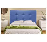 ONEK-DECCO Cabecero Mod. Big Tennessee tapizado en Polipiel de Dormitorio Medidas cabecero de Cama niño, Juvenil y Matrimonio Cabezal, tapizado, Acolchado (105x70, Azul)