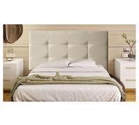 ONEK-DECCO Cabecero Mod. Big Tennessee tapizado en Polipiel de Dormitorio Medidas cabecero de Cama niño, Juvenil y Matrimonio Cabezal, tapizado, Acolchado (165x70, Beige)