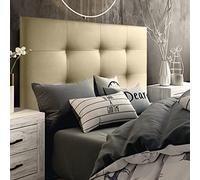 ONEK-DECCO Cabecero Mod. Big Tennessee tapizado en Polipiel de Dormitorio Medidas cabecero de Cama niño, Juvenil y Matrimonio Cabezal, tapizado, Acolchado (105x70, Dorado)