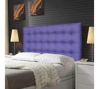 ONEK-DECCO Cabecero tapizado en Polipiel de Dormitorio Kansas Medidas cabecero de Cama niño, Juvenil y Matrimonio Cabezal Blanco, tapizado, Acolchado (135x70, Morado)