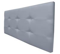ONEK-DECCO Cabecero Tennessee con Botones, tapizado en Polipiel de Dormitorio Medidas cabecero de Cama niño, Juvenil y Matrimonio Cabezal Blanco, Acolchado (140x70, Gris Perla)