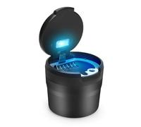 ONEMAJI 1 Pieza Cenicero para Coche Acero Inoxidable para VW Atlas Cross Sport 2023-, Cenicero con Tapa Antiolor Resistente al Viento Portátil Accesorios Interior Metal