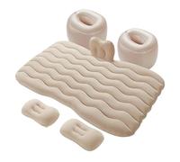 ONEMAJI 1 Pieza Colchón Inflable para Coche para Renault Twingo E-Tech 2026 Portátil Cama de Camping con Almohadas y Bomba de Aire Asiento Trasero Viaje,Beige