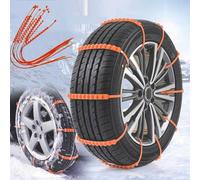 ONEMAJI 10 Piezas Cadena de Nieve para Coche para Honda Civic 3-Doors Hatchback 2007-2011, Cadenas de Tracción para Neumáticos Correas de Agarre para Vehículos de Invierno