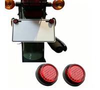 ONEMAJI 2 Piezas Tornillos de Matrícula para Harley-Davidson FLHTU Electra Glide Ultra, Pernos Reflectantes Fijación Soporte Moto Catadióptricos Trasero Placa Identificación