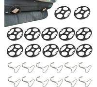 ONEMAJI 24 Piezas Ganchos de Fundas de Asientos de Vehiculos para Ford Focus MK4 2018-2024, Clips de Instalacion Fijos Accesorios Interior de Automovil,3mm Black