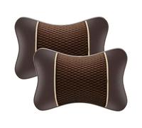 ONEMAJI 2Pcs Reposacabezas Coche para Omoda 9 2025 2026 Espuma de Memoria Ergonómico Transpirable Cojín Cuello Soporte Asiento,Brown