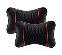 ONEMAJI 2Pcs Reposacabezas Coche para Opel Frontera 2025 Espuma de Memoria Ergonómico Transpirable Cojín Cuello Soporte Asiento,Black-Red