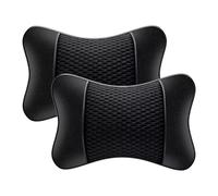 ONEMAJI 2Pcs Reposacabezas Coche para Tesla Model Y 2020-2025 Espuma de Memoria Ergonómico Transpirable Cojín Cuello Soporte Asiento,Black