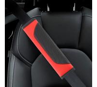 ONEMAJI 2X Almohadillas para Cinturón para Ford Puma 2019-2026 | Cuero de Fibra de Carbono Protector Hombro Confort Alivio de Presion Fijacion con Cierre Adhesivo Duradero