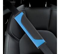 ONEMAJI 2X Almohadillas para Cinturón para Ford Puma 2023-2025 | Cuero de Fibra de Carbono Protector Hombro Confort Alivio de Presion Fijacion con Cierre Adhesivo Duradero
