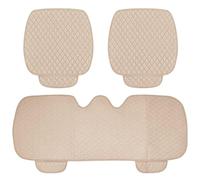 ONEMAJI 3 Piezas Cojínes de Asiento para Coche para Hyun-dai Tucson JM TL NX4, Cojin cómodo Protector Antideslizante Fundas Asiento Delantero Trasero Interior,Beige