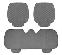 ONEMAJI 3 Piezas Cojínes de Asiento para Coche para Nissan Micra, Cojin cómodo Protector Antideslizante Fundas Asiento Delantero Trasero Interior,Grey