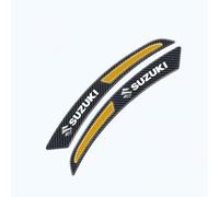 ONEMAJI 4 Pezzi Tira Recorte Arco Ceja Rueda Coche para Suzuki Swift VII 2023, Cejas de Rueda Protector Anti-arañazos Ruedas Ceja Arco Trim Pegatinas,Yellow