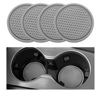 ONEMAJI 4 Piezas Alfombrillas Posavasos Vehiculo para Peugeot 308 SW 2015-2020, Mantiene Limpio Protector Soporte Vasos Agua Bebidas Automovil,Grey