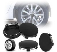 ONEMAJI 4 Piezas Embellecedor para Llantas para Nissan Juke F15 F16 2021-2025 2026, Tapas de Rueda de Centro Coche Centro Cubrir Reemplazo,Black-OD 60mm ID 56mm