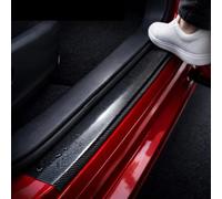 ONEMAJI 4 Piezas Protector de Umbral de Puerta para Toyota Tundra III Double Cab Long Bed 2021-, Pegatina de Fibra de Carbono Antirrayas Protector de Estribo Decorativo