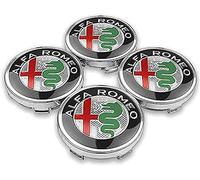 ONEMAJI 4 Piezas Tapon Central Rueda para ALFAROMEO Stelvio Quadrifoglio 2017-2024 60mm, Llantas Centrales Tapacubos Central del Coche Protectores Tapas Centrales Centro Tapacubos,60mm