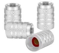 ONEMAJI 4 Piezas Unidades Tapones Válvula Neumático Automóvil para Nissan X-Trail (T33) 5-Seat 4.Gen 2021 2022 2023 2024, CNC Mecanizado Rosca Precisa Cubierta Vástago Aire Rueda,Silver