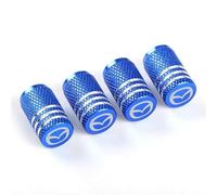 ONEMAJI 4 Piezas Válvula para Neumáticos Tapones para Mazda CX30 2020 2021 2022, Tapas de Aire A Prueba de Fugas Set de Tapones para Accesorios Coche,Blue