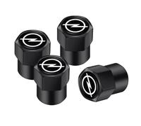ONEMAJI 4 Piezas Válvula para Neumáticos Tapones para Opel Corsa D E 2006-2019, Tapas de Aire A Prueba de Fugas Set de Tapones para Accesorios Coche,Black