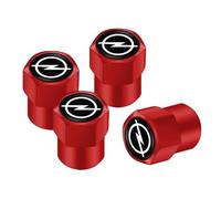 ONEMAJI 4 Piezas Válvula para Neumáticos Tapones para Opel Mokka 2012-2016 2020-2023, Tapas de Aire A Prueba de Fugas Set de Tapones para Accesorios Coche,Red