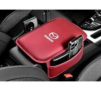 ONEMAJI Auto Funda de Reposabrazos para Mazda MX-5 Miata NA NB NC ND 1990-2019 2020 2021 2022 2023, Protector Consola Central Cuero PU Cojín Cubierta Alfombrilla Caja Asiento Suciedad,Red