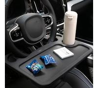 ONEMAJI Bandeja de Volante para Nisaan Micra IV K13 Bj.2010-2017, Mesa Coche Escritorio Portátil Soporte Ordenador Bandeja Comida Almacenamiento Estante
