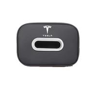 ONEMAJI Caja de Pañuelos de Coche para Tesla Model S, Dispensador de Pañuelos Soporte para Servilletas Organizador de Papel Funda de Tejidos