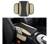 ONEMAJI Funda Reposabrazos Coche para Toyota GR Yaris 2020-2023 2024 2025, Piel de Funda Apoyabrazos Coche Coche Center Console Mat Almohadilla para Coche Central,Beige